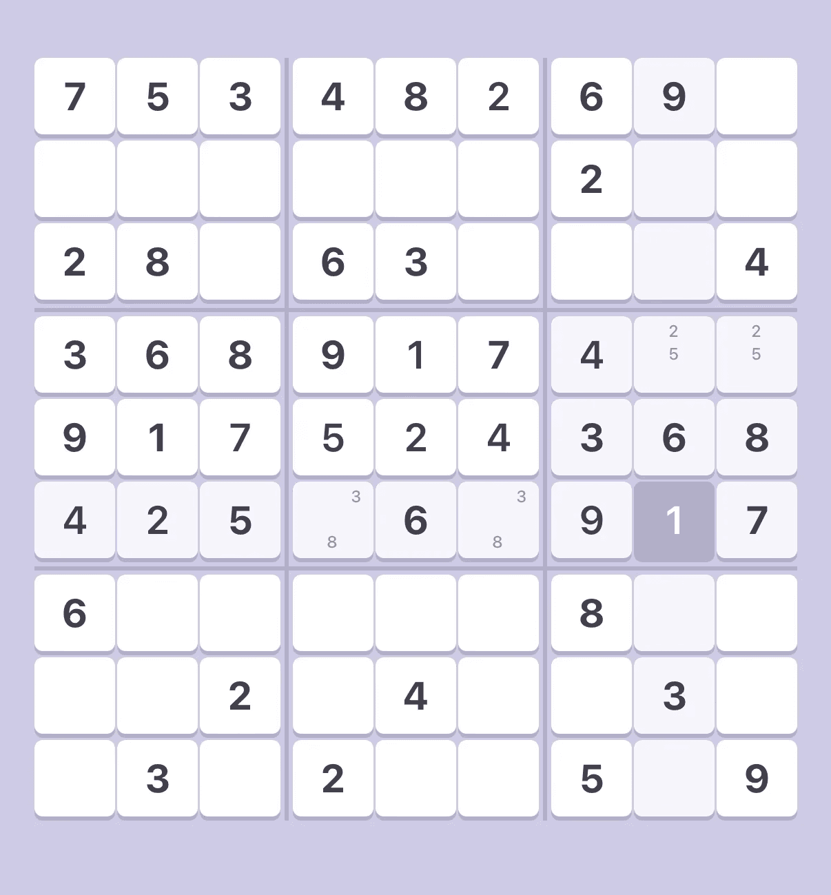 Brightmind brain-game screen on a phone